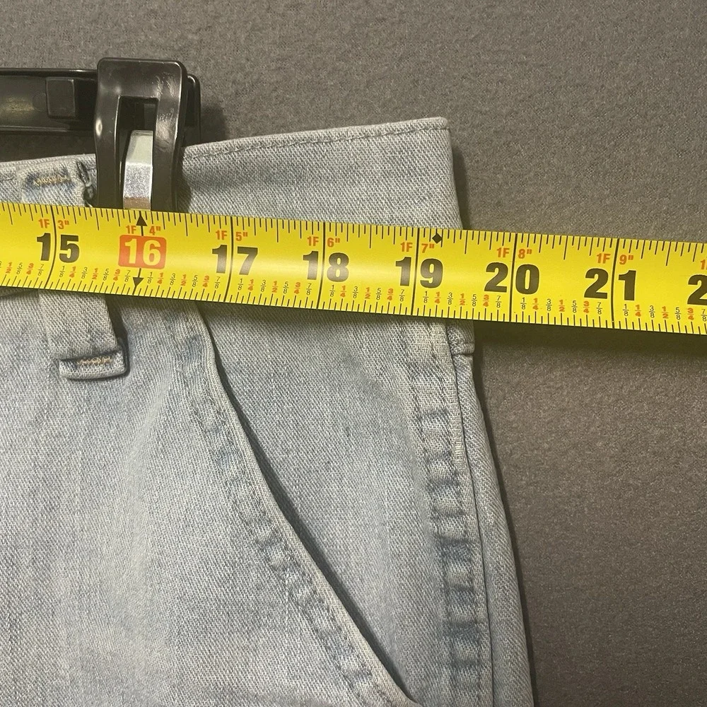 Wrangler Carpenter Shorts Mens 38 112315240 Light Wash Pockets Stretch Good